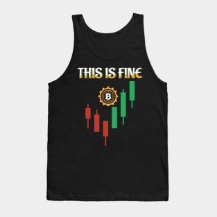 trading design, trading candles with bitcoin. Tank Top